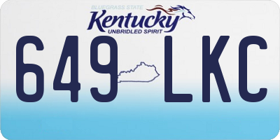 KY license plate 649LKC
