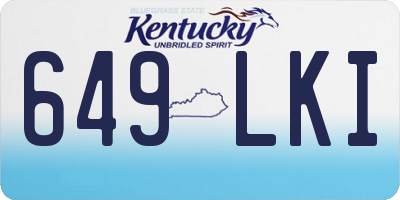 KY license plate 649LKI