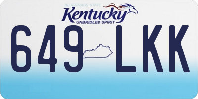 KY license plate 649LKK