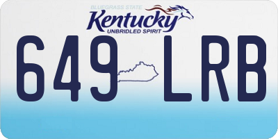 KY license plate 649LRB