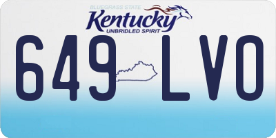 KY license plate 649LVO
