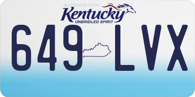 KY license plate 649LVX