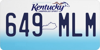 KY license plate 649MLM