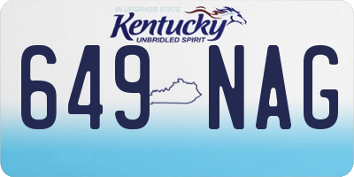 KY license plate 649NAG