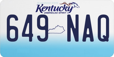 KY license plate 649NAQ