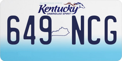 KY license plate 649NCG