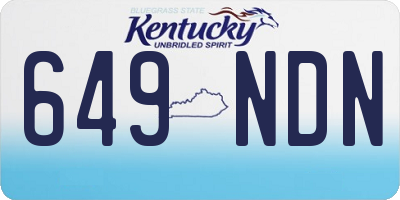 KY license plate 649NDN