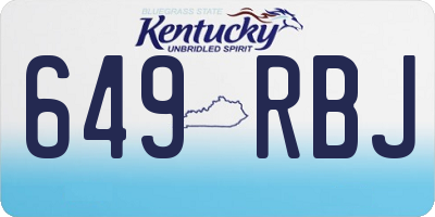 KY license plate 649RBJ