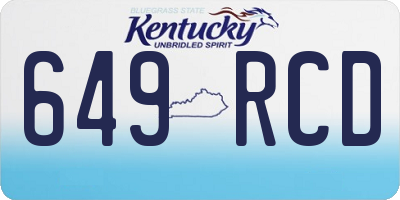 KY license plate 649RCD