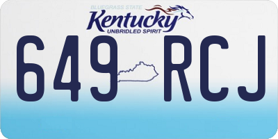 KY license plate 649RCJ
