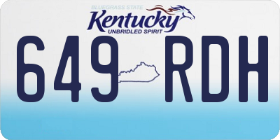 KY license plate 649RDH