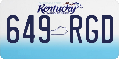 KY license plate 649RGD