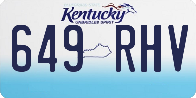 KY license plate 649RHV