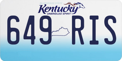 KY license plate 649RIS