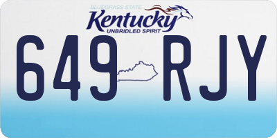 KY license plate 649RJY