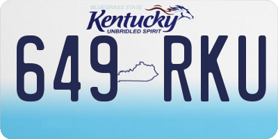 KY license plate 649RKU