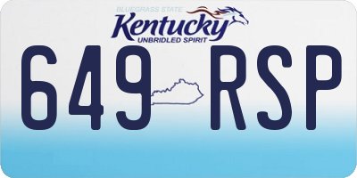KY license plate 649RSP