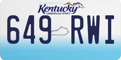 KY license plate 649RWI