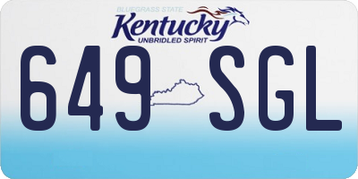 KY license plate 649SGL