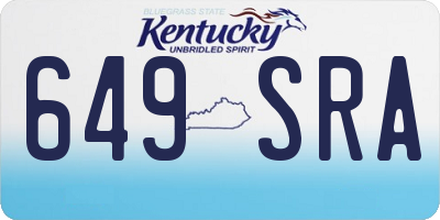 KY license plate 649SRA