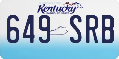 KY license plate 649SRB