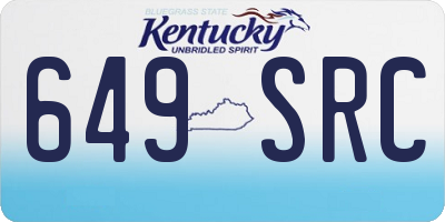 KY license plate 649SRC
