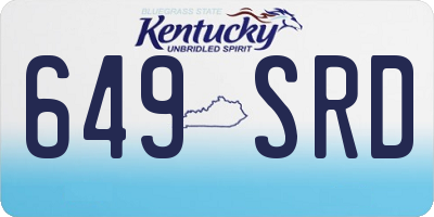 KY license plate 649SRD