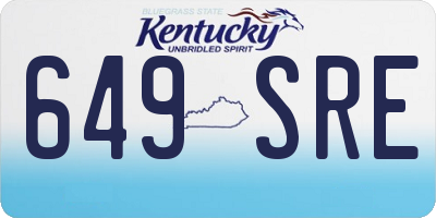 KY license plate 649SRE