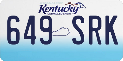 KY license plate 649SRK