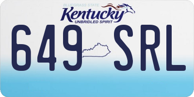 KY license plate 649SRL
