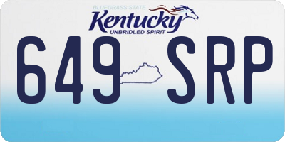 KY license plate 649SRP
