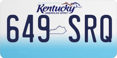 KY license plate 649SRQ