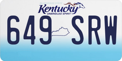 KY license plate 649SRW