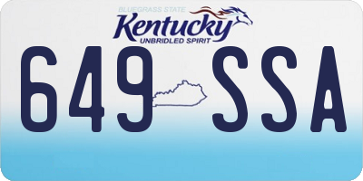 KY license plate 649SSA