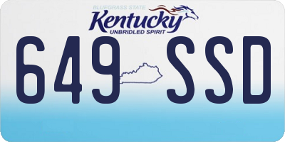 KY license plate 649SSD