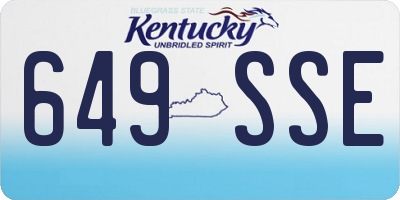 KY license plate 649SSE