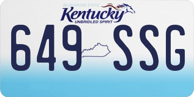 KY license plate 649SSG