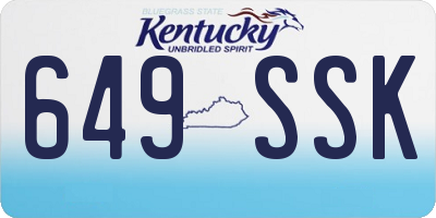 KY license plate 649SSK