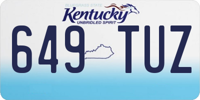 KY license plate 649TUZ
