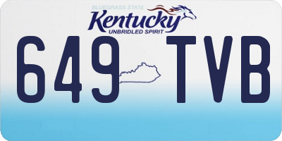 KY license plate 649TVB
