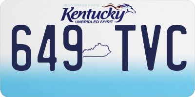 KY license plate 649TVC