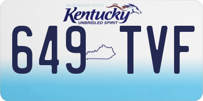 KY license plate 649TVF