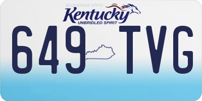 KY license plate 649TVG