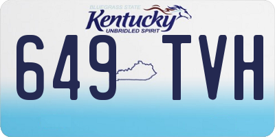 KY license plate 649TVH
