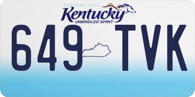 KY license plate 649TVK