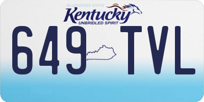 KY license plate 649TVL
