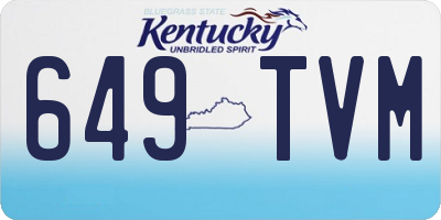 KY license plate 649TVM