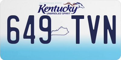 KY license plate 649TVN