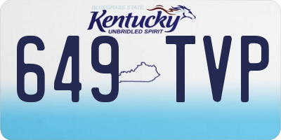 KY license plate 649TVP