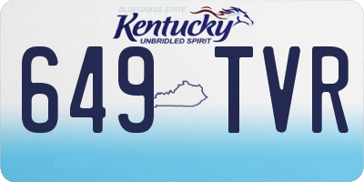 KY license plate 649TVR